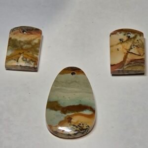 Desert Picture Jasper pendant and earring set handcrafted jewelry