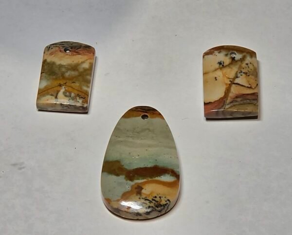 Desert Picture Jasper Pendant and Earring Set